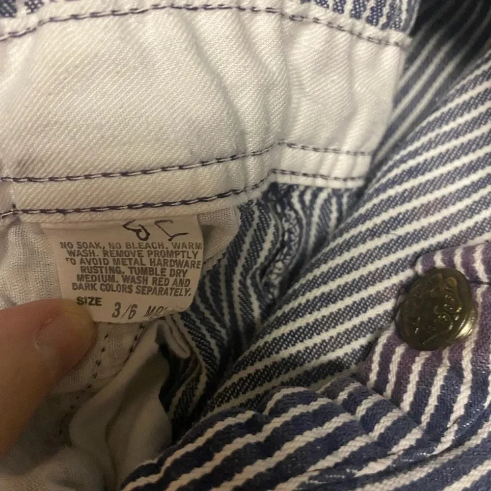 Vintage Oshkosh B’Gosh Conductor Overalls - Size 3/6 Months